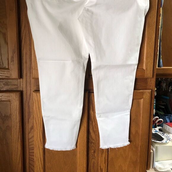 MADEWELL 10” High Rise Button Fly Skinny Jeans Frayed Hem Size 35P - Picture 5 of 10